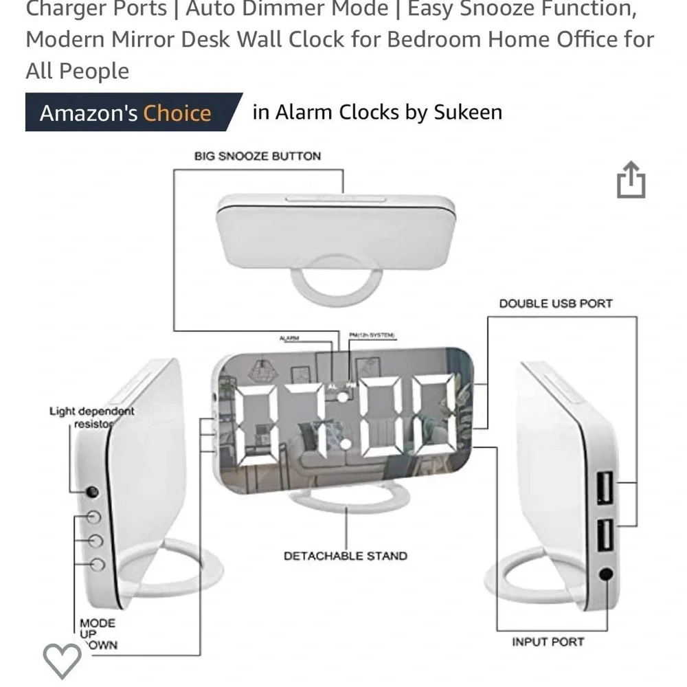 Digital clock / Alarm clock - Picture 5 of 6